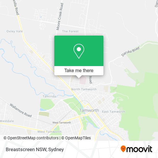 Mapa Breastscreen NSW