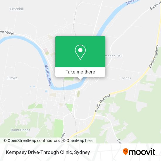 Kempsey Drive-Through Clinic map