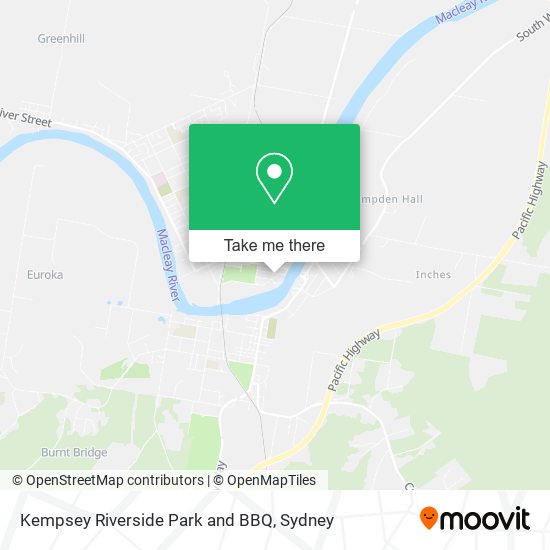 Mapa Kempsey Riverside Park and BBQ