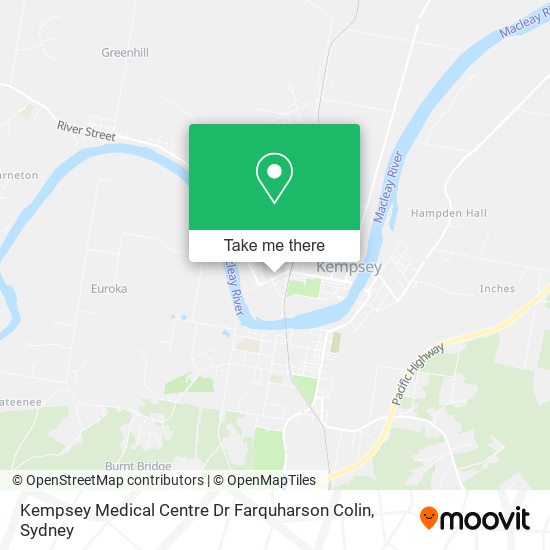 Mapa Kempsey Medical Centre Dr Farquharson Colin