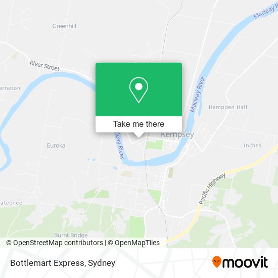 Bottlemart Express map