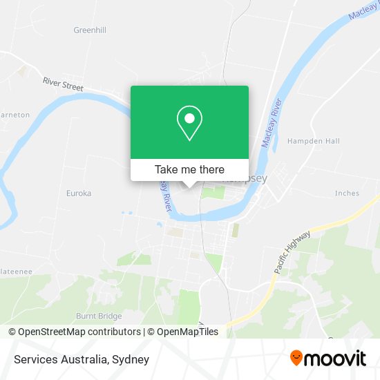 Services Australia map