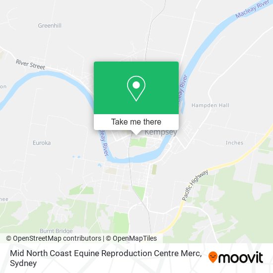 Mid North Coast Equine Reproduction Centre Merc map