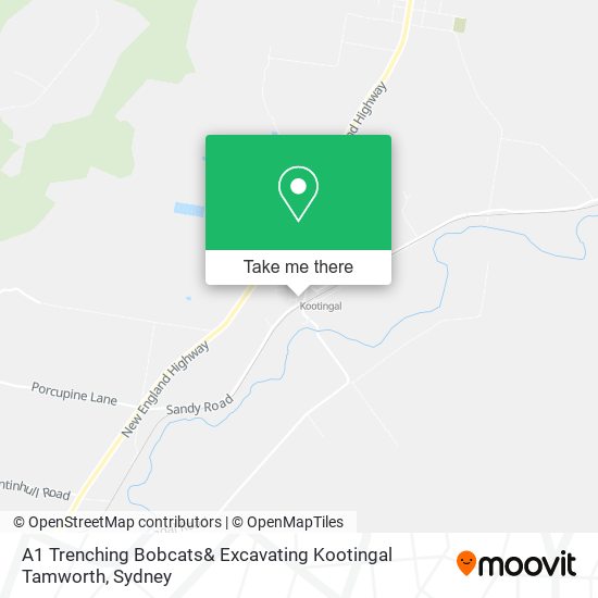 A1 Trenching Bobcats& Excavating Kootingal Tamworth map