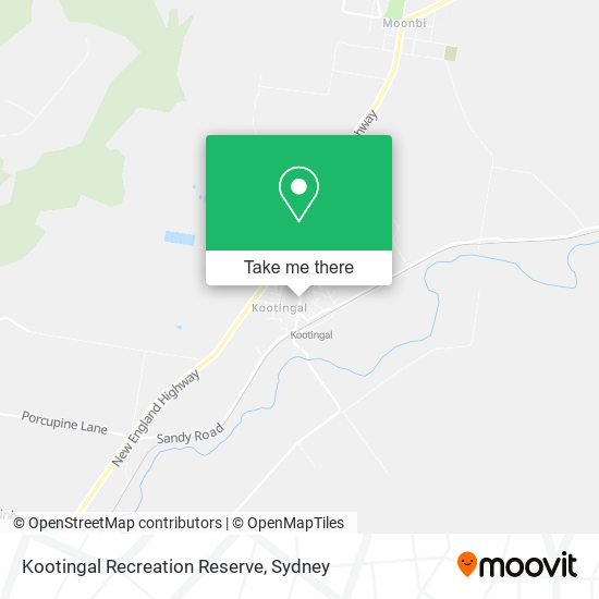 Kootingal Recreation Reserve map