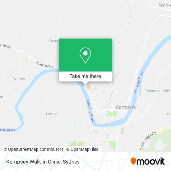 Mapa Kempsey Walk-in Clinic