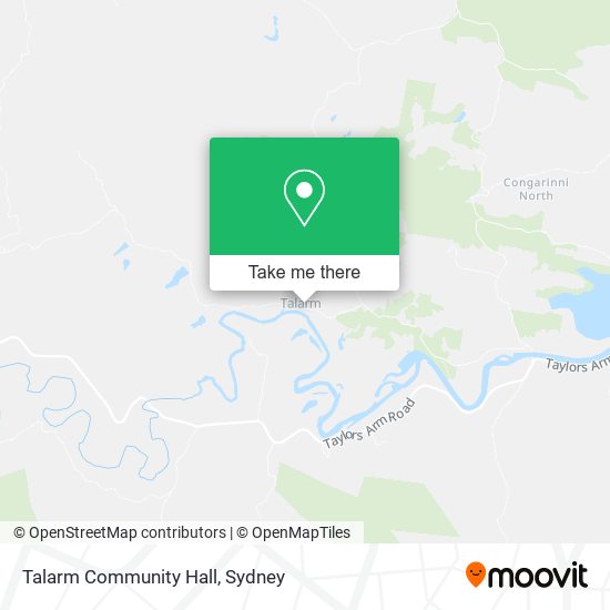 Talarm Community Hall map