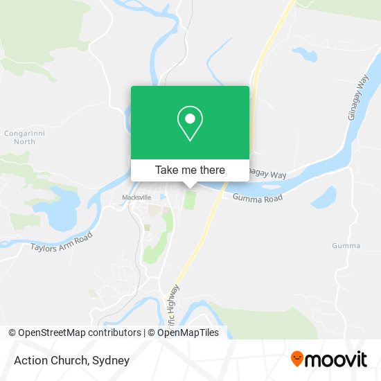 Action Church map