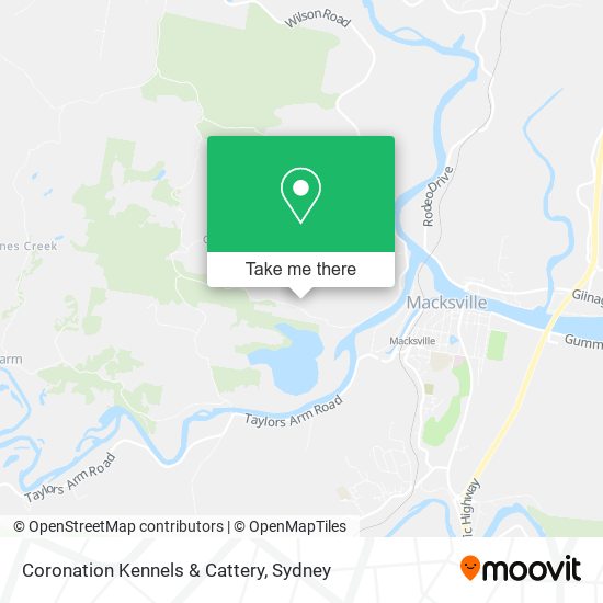 Coronation Kennels & Cattery map