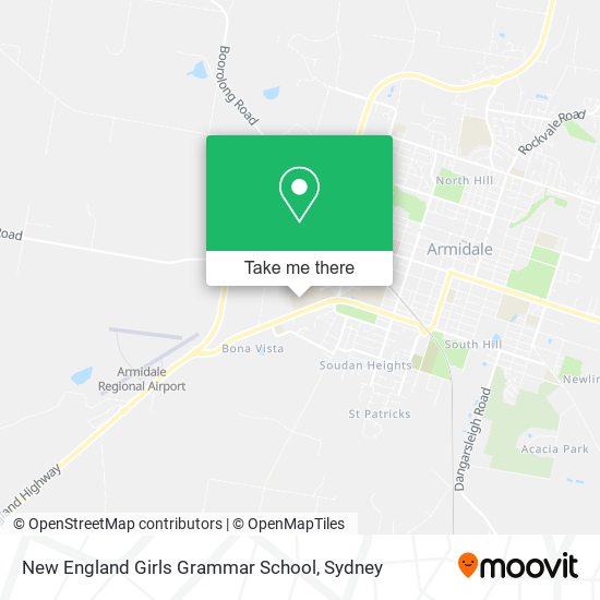 Mapa New England Girls Grammar School