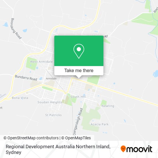 Mapa Regional Development Australia Northern Inland