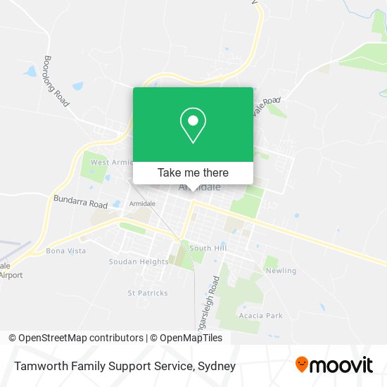 Mapa Tamworth Family Support Service