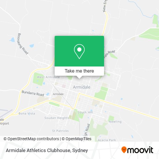 Mapa Armidale Athletics Clubhouse