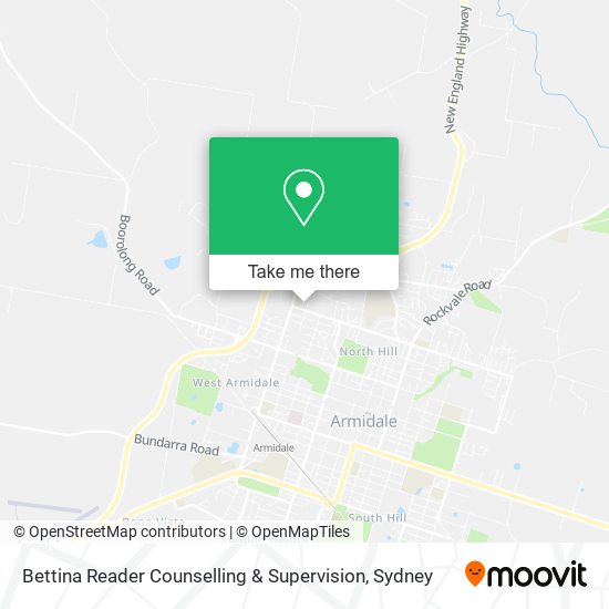 Bettina Reader Counselling & Supervision map