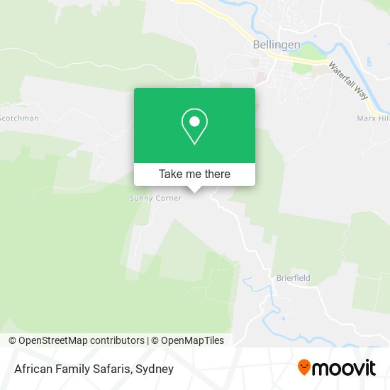 African Family Safaris map