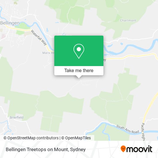 Bellingen Treetops on Mount map