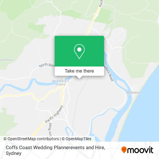 Coffs Coast Wedding Plannerevents and Hire map