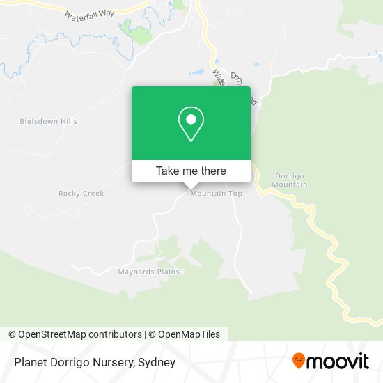 Planet Dorrigo Nursery map