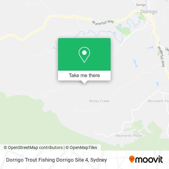 How to get to Dorrigo Trout Fishing Dorrigo Site 4 with public transport?