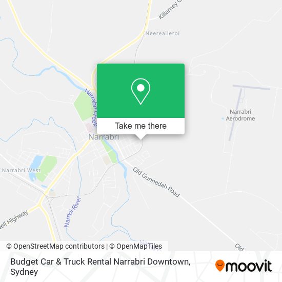 Budget Car & Truck Rental Narrabri Downtown map