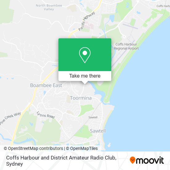 Coffs Harbour and District Amateur Radio Club map