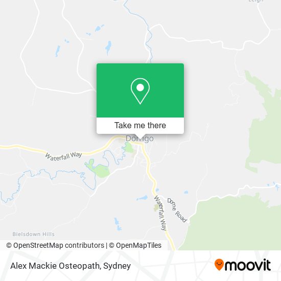 Alex Mackie Osteopath map