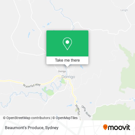 Beaumont's Produce map