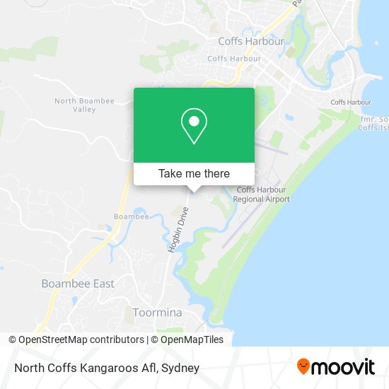 North Coffs Kangaroos Afl map