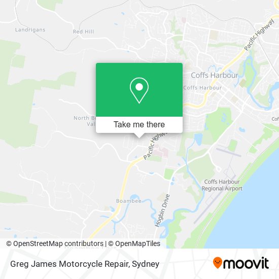 Mapa Greg James Motorcycle Repair