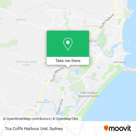 Tca Coffs Harbour Unit map