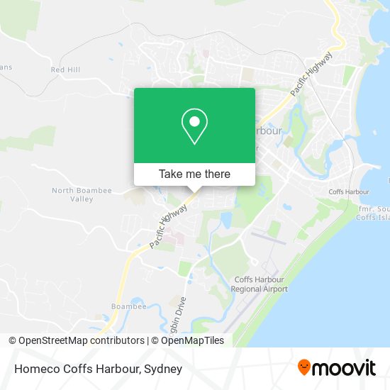 Mapa Homeco Coffs Harbour