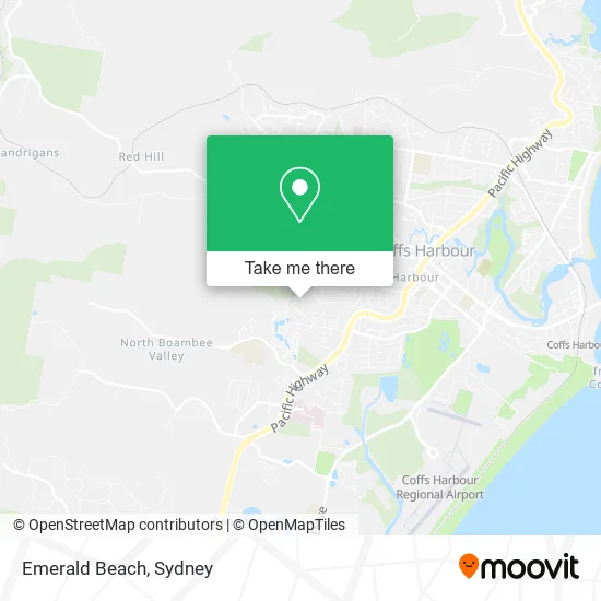 Emerald Beach map
