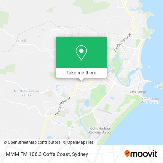 Mapa MMM FM 106.3 Coffs Coast