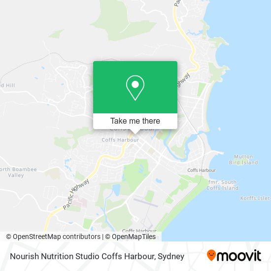 Mapa Nourish Nutrition Studio Coffs Harbour