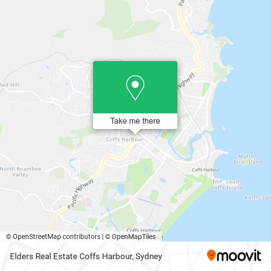 Mapa Elders Real Estate Coffs Harbour