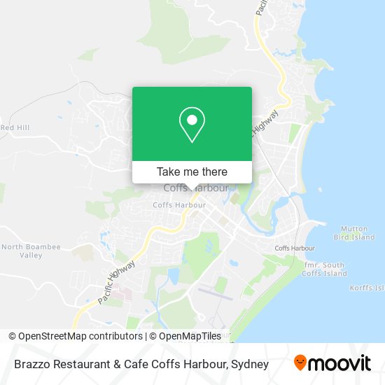 Brazzo Restaurant & Cafe Coffs Harbour map
