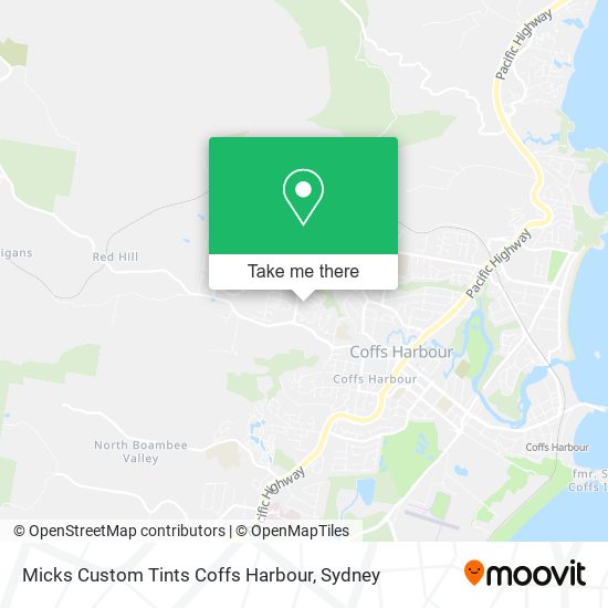 Mapa Micks Custom Tints Coffs Harbour