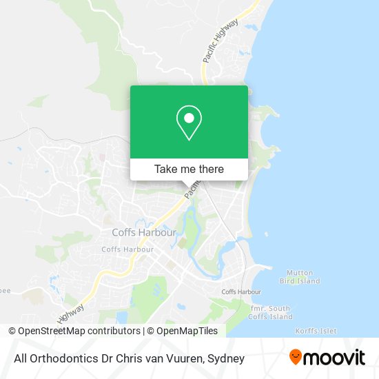 All Orthodontics Dr Chris van Vuuren map