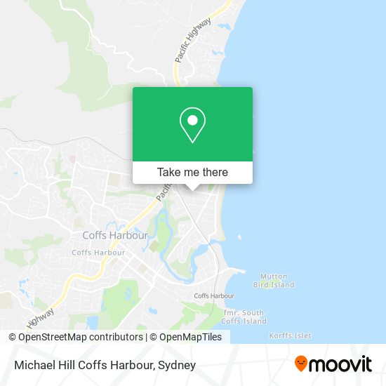 Mapa Michael Hill Coffs Harbour