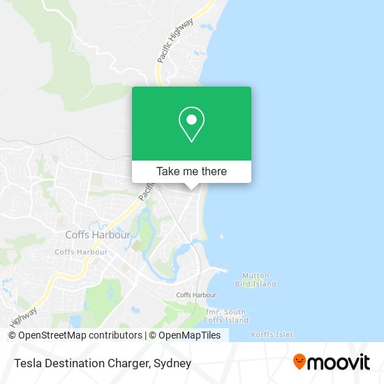 Tesla Destination Charger map