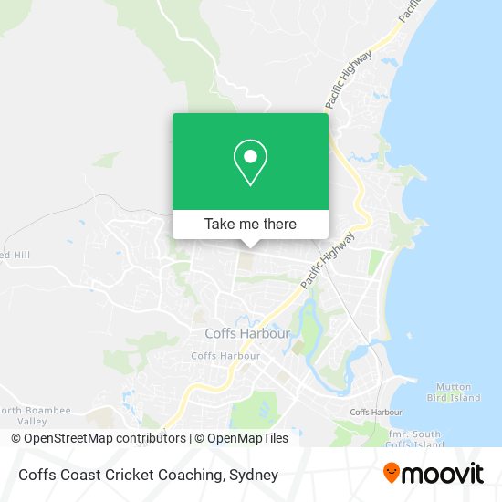Coffs Coast Cricket Coaching map