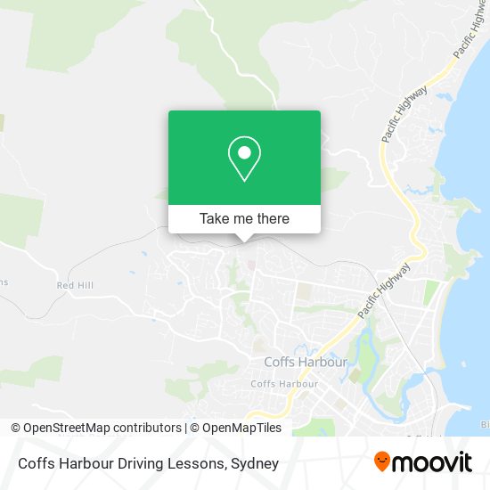 Coffs Harbour Driving Lessons map