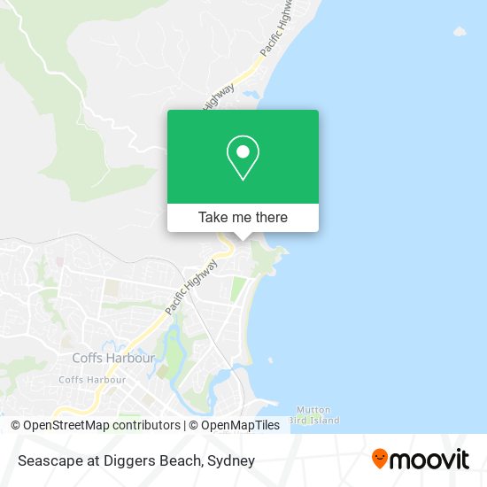 Seascape at Diggers Beach map