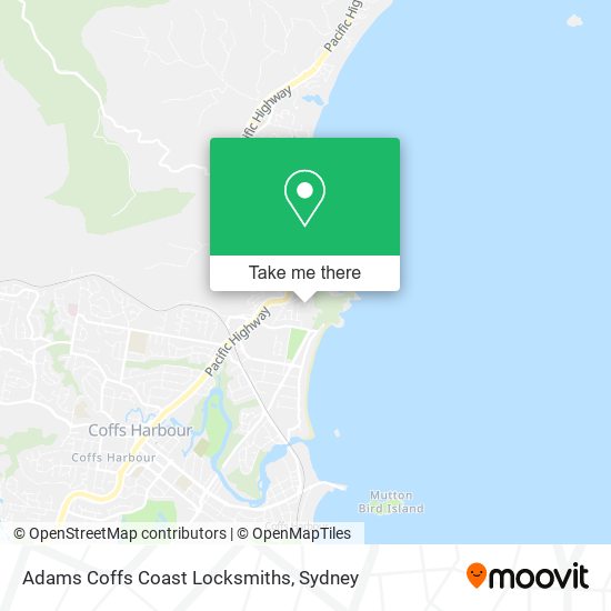 Adams Coffs Coast Locksmiths map