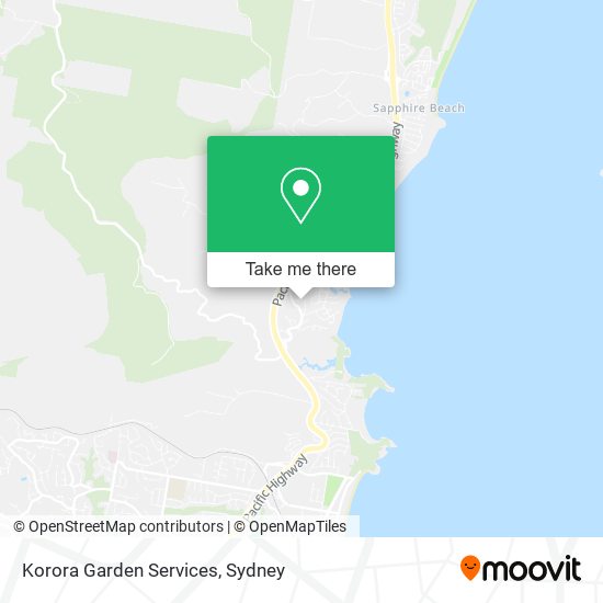 Korora Garden Services map