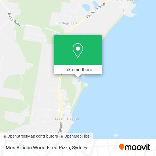 Mos Artisan Wood Fired Pizza map