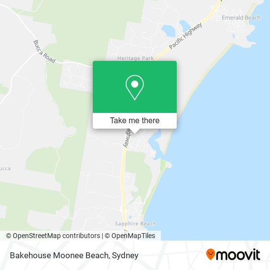 Bakehouse Moonee Beach map