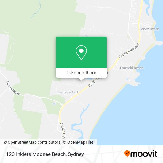 123 Inkjets Moonee Beach map