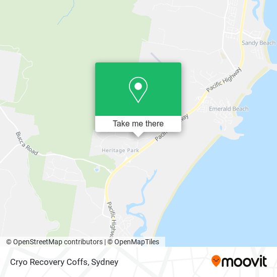 Cryo Recovery Coffs map