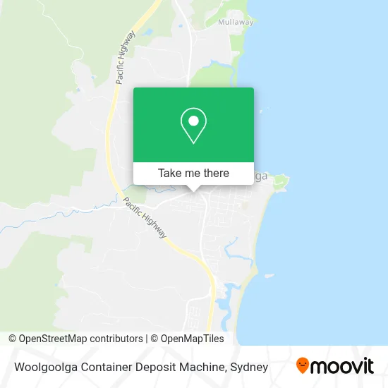 Mapa Woolgoolga Container Deposit Machine